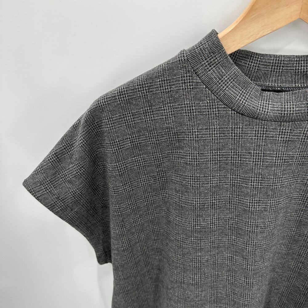Madewell Mockneck Tee Dress in Glen Plaid AB367 // M - Picture 7 of 12